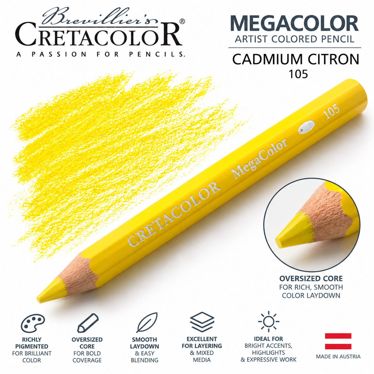 CRETACOLOR MEGACOLOR CADMIUM CITRON