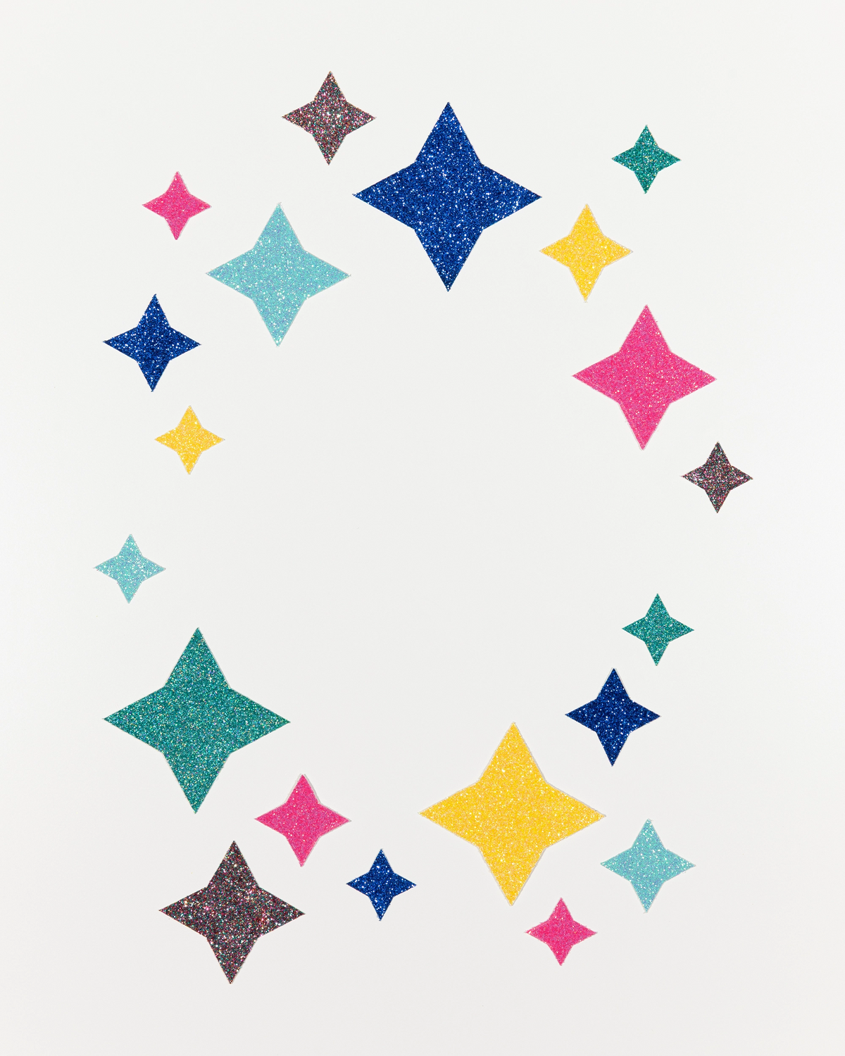 FOLIA GLITTER BOARD PAD RAINBOW 6.85"X9.65" ASSORTED