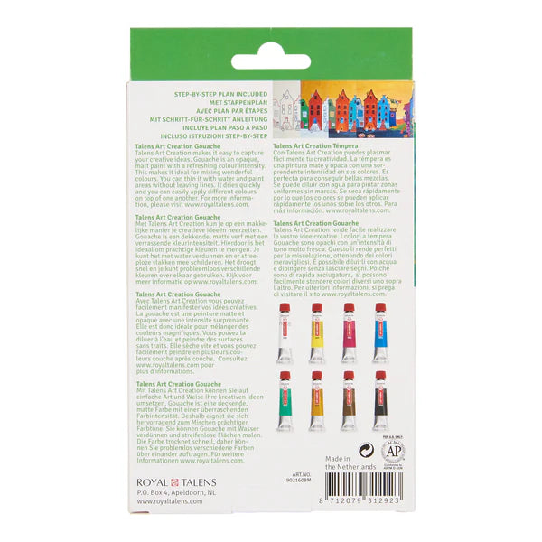 TALENS ART CREATION GOUACHE SET 8X12ML