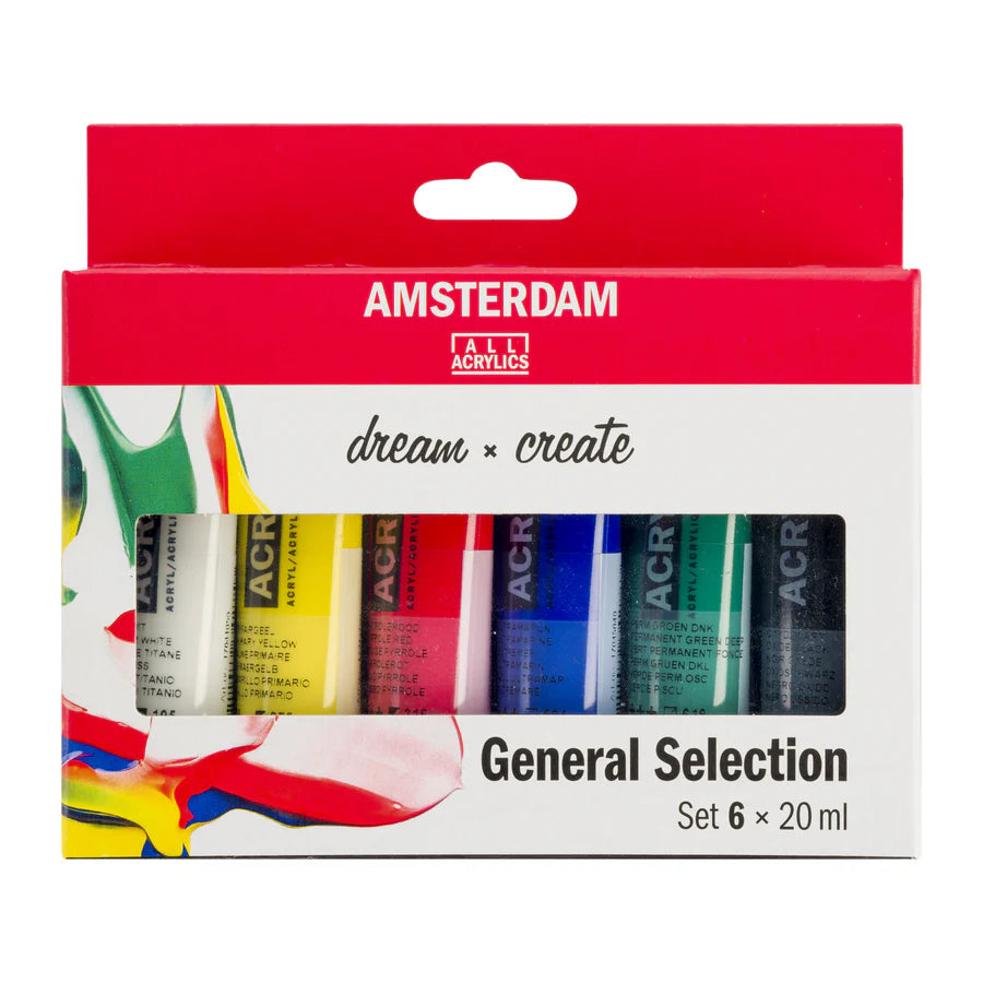 AMSTERDAM STANDARD ACRYLIC 6X20ML GENERAL SET