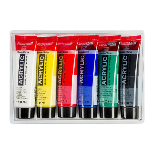 AMSTERDAM STANDARD ACRYLIC 6X20ML GENERAL SET