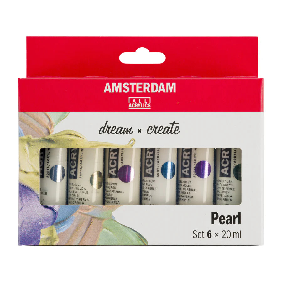 AMSTERDAM STANDARD ACRYLIC 6X20ML PEARL SET