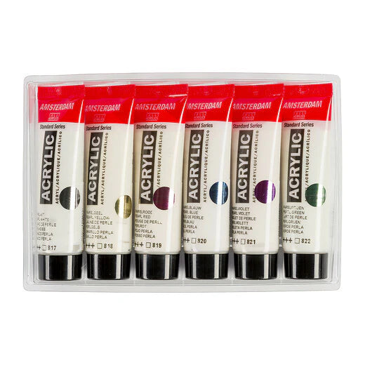 AMSTERDAM STANDARD ACRYLIC 6X20ML PEARL SET