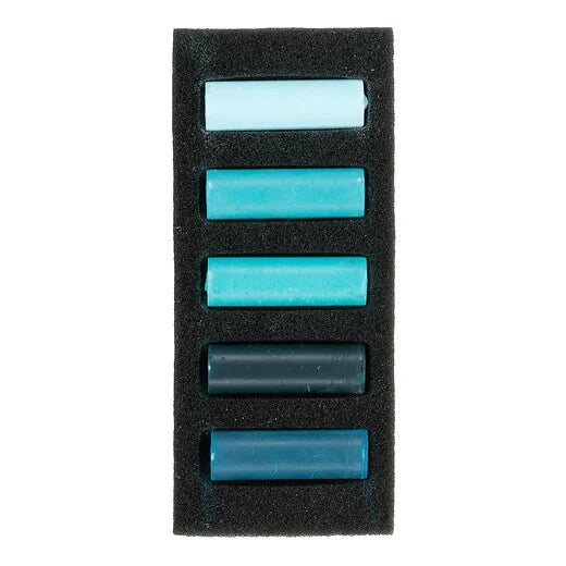 REMBRANDT SOFT PASTEL MICRO SET/5 COOL GREENS