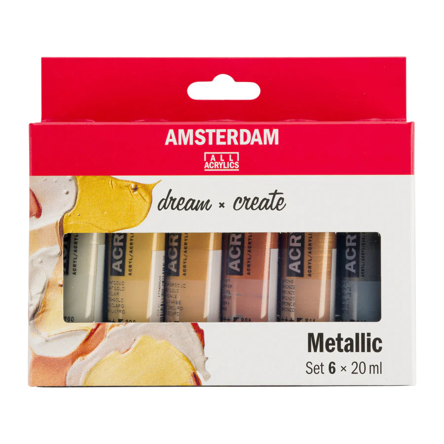 AMSTERDAM STANDARD ACRYLIC 6X20ML METALLICS SET