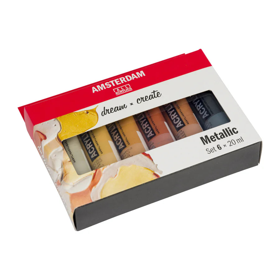 AMSTERDAM STANDARD ACRYLIC 6X20ML METALLICS SET