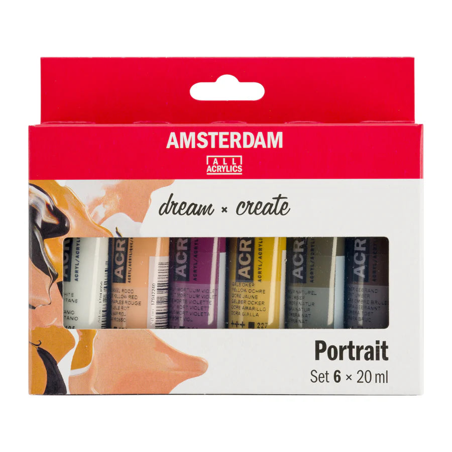 AMSTERDAM STANDARD ACRYLIC 6X20ML PORTRAIT COLORS SET