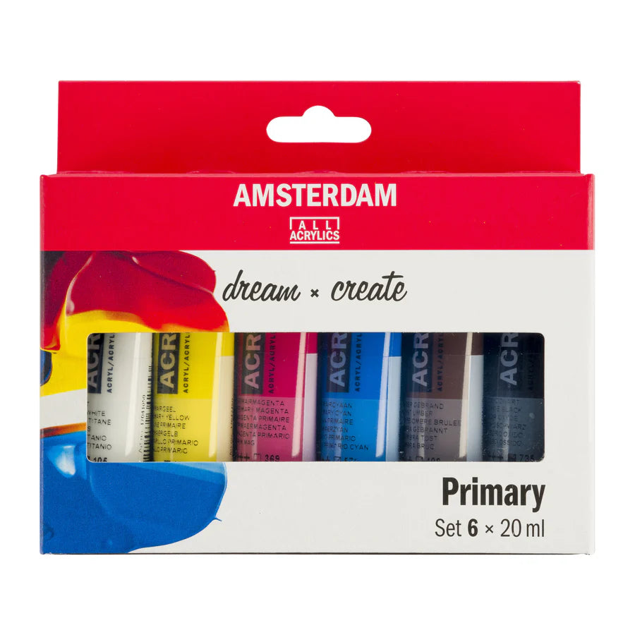 AMSTERDAM STANDARD ACRYLIC 6X20ML PRIMARY SET