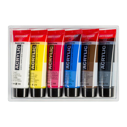 AMSTERDAM STANDARD ACRYLIC 6X20ML PRIMARY SET