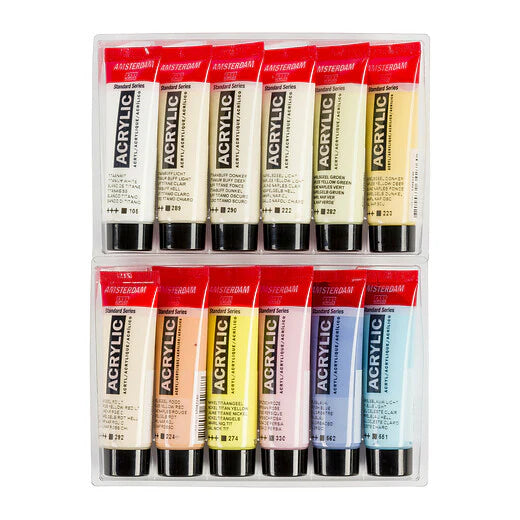 AMSTERDAM STANDARD ACRYLIC 12X20ML PASTELS SET