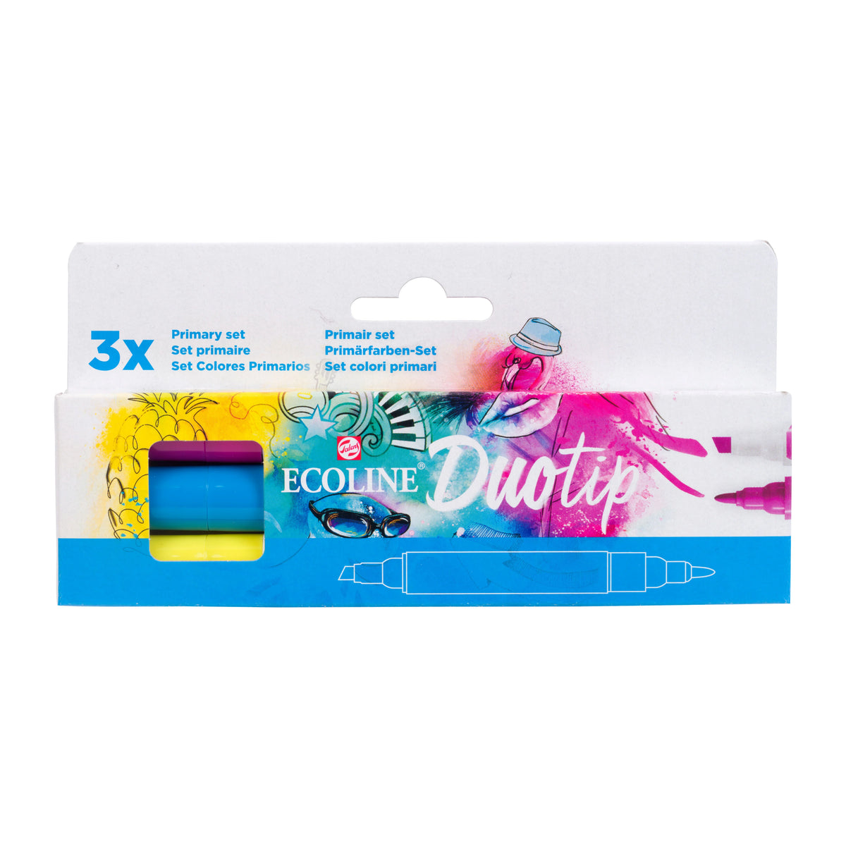 ECOLINE WATERCOLOR DUO TIP SET/3 PRIMARY