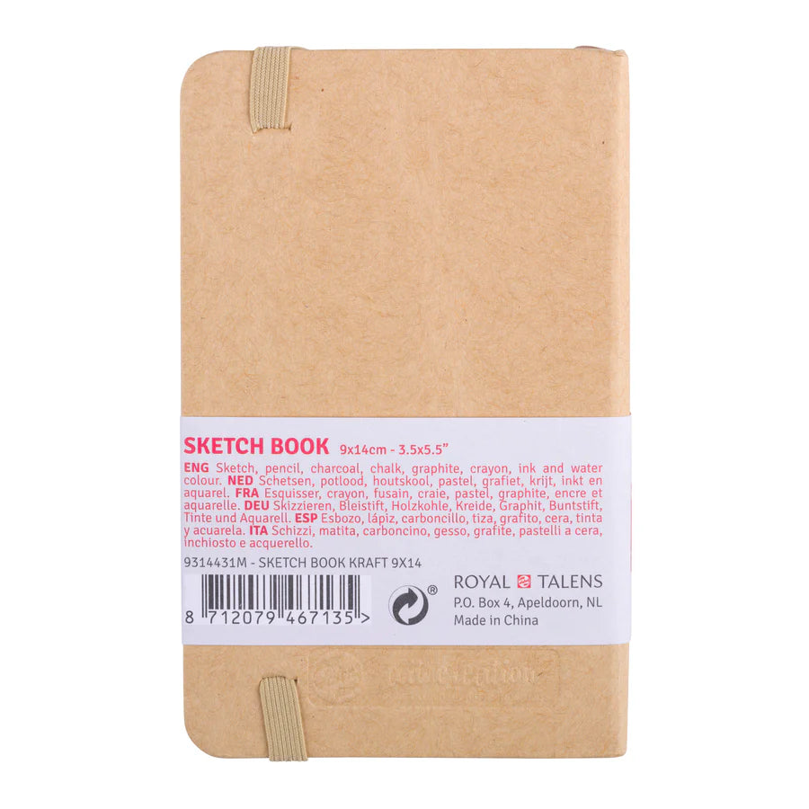 TALENS ART CREATION SKETCHBOOK 140G# KRAFT COVER 9CM X 14CM