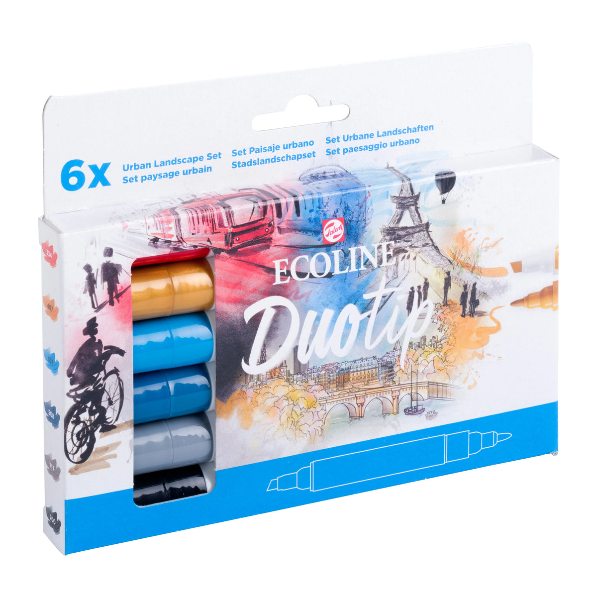 ECOLINE WATERCOLOR DUO TIP SET/6 URBAN LANDSCAPE