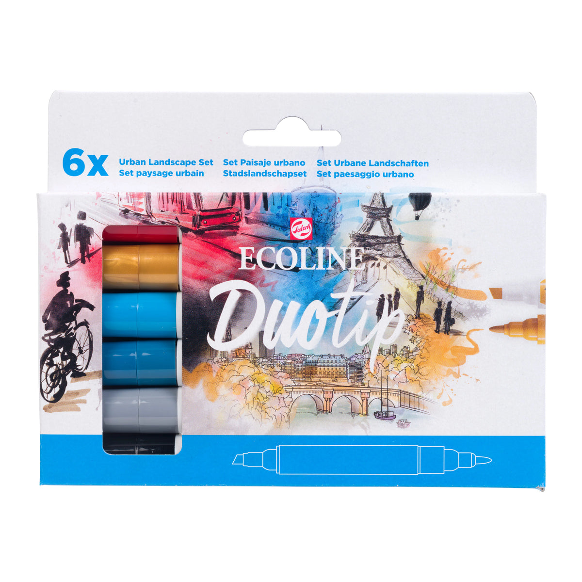 ECOLINE WATERCOLOR DUO TIP SET/6 URBAN LANDSCAPE