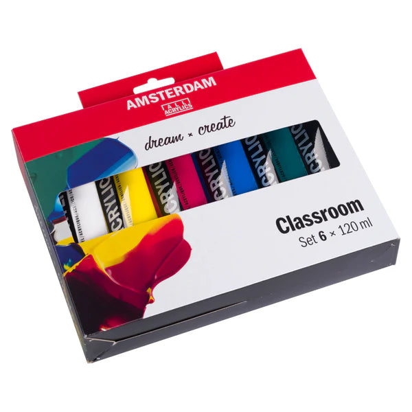 AMSTERDAM STANDARD ACRYLIC CLASSROOM SET – 6X120 ML