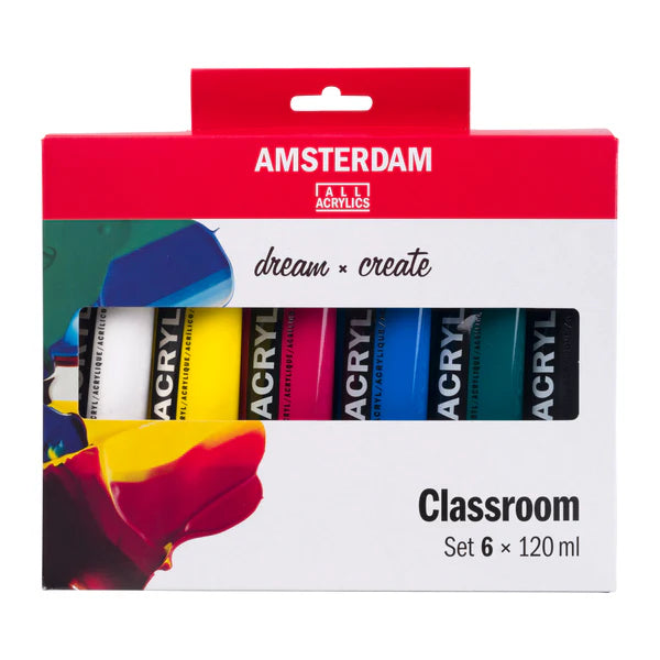 AMSTERDAM STANDARD ACRYLIC CLASSROOM SET – 6X120 ML
