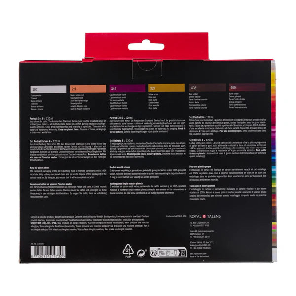 AMSTERDAM STANDARD ACRYLIC PORTRAIT SET | 6X120 ML