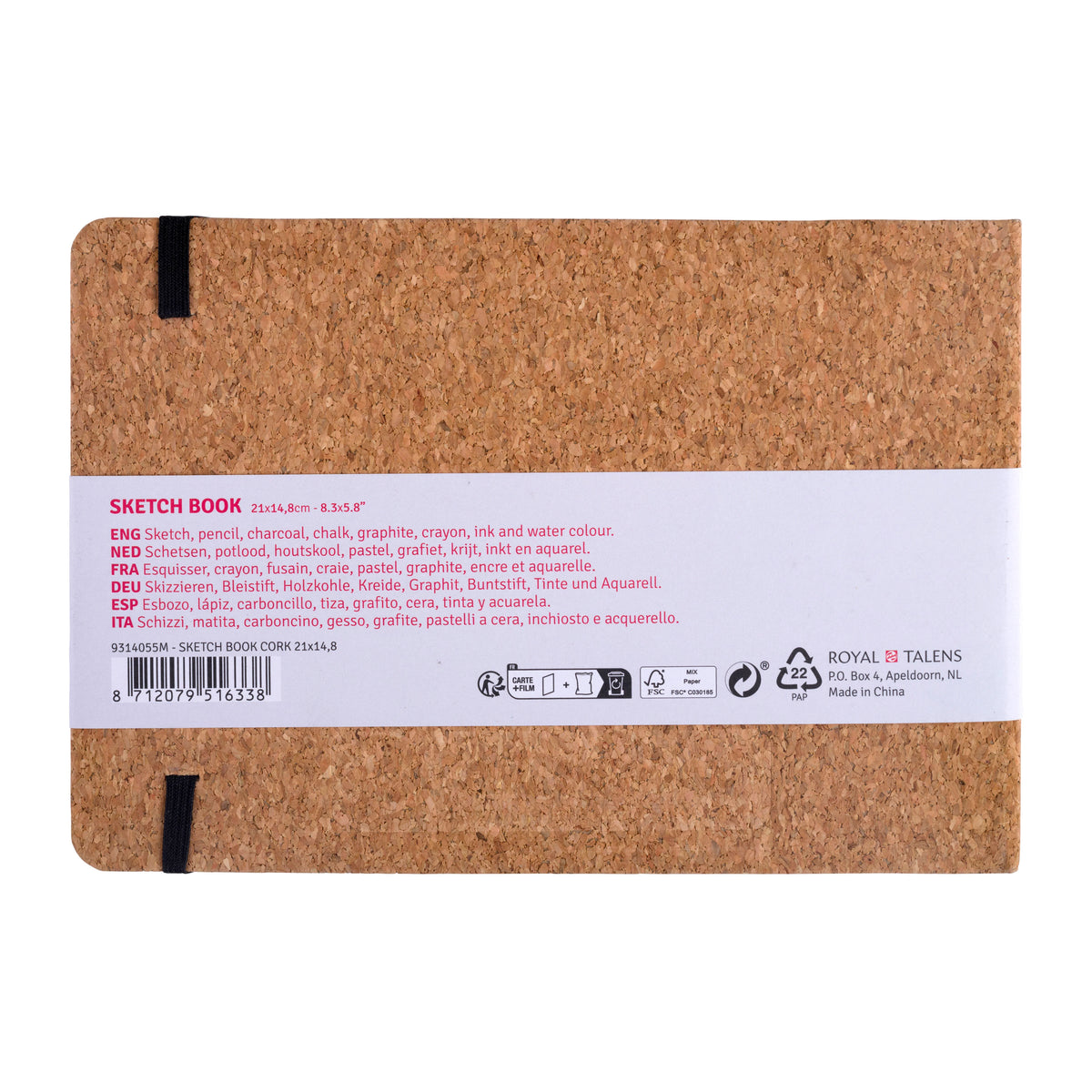 TALENS ART CREATION SKETCHBOOK CORK | 21 X 14.8 CM, 140 G, 80 SHEETS