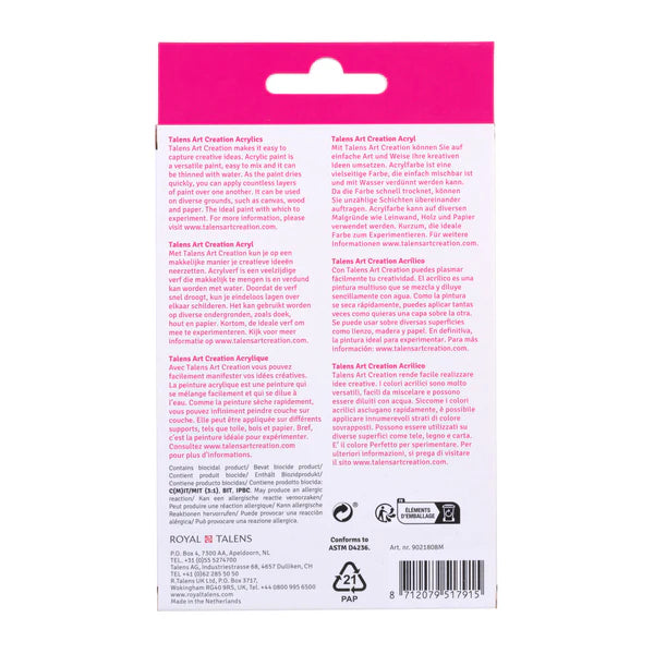 TALENS ART CREATION ACRYLIC SET 8X12ML