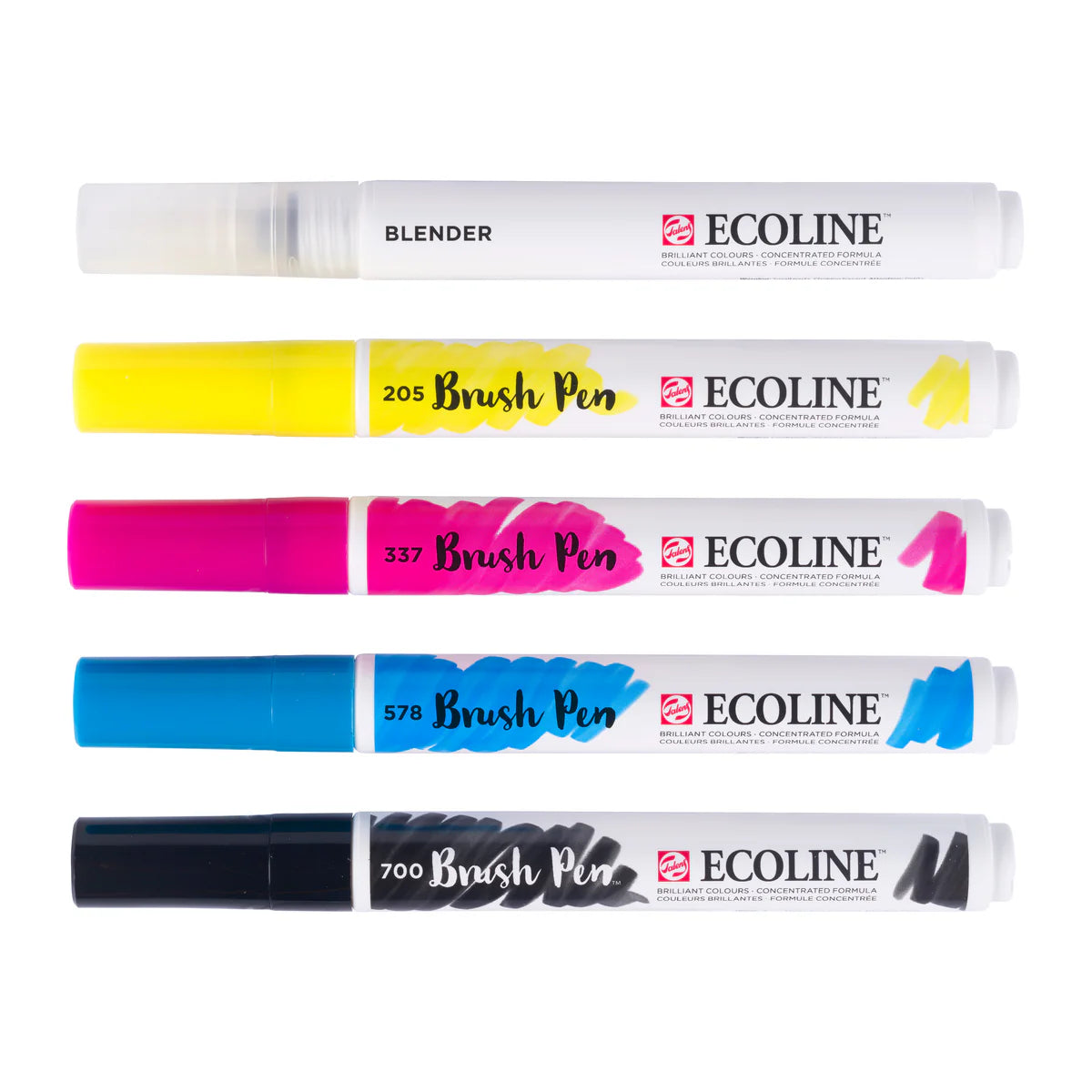 ECOLINE WATERCOLOR BRUSHPEN SET/5 PRIMARY