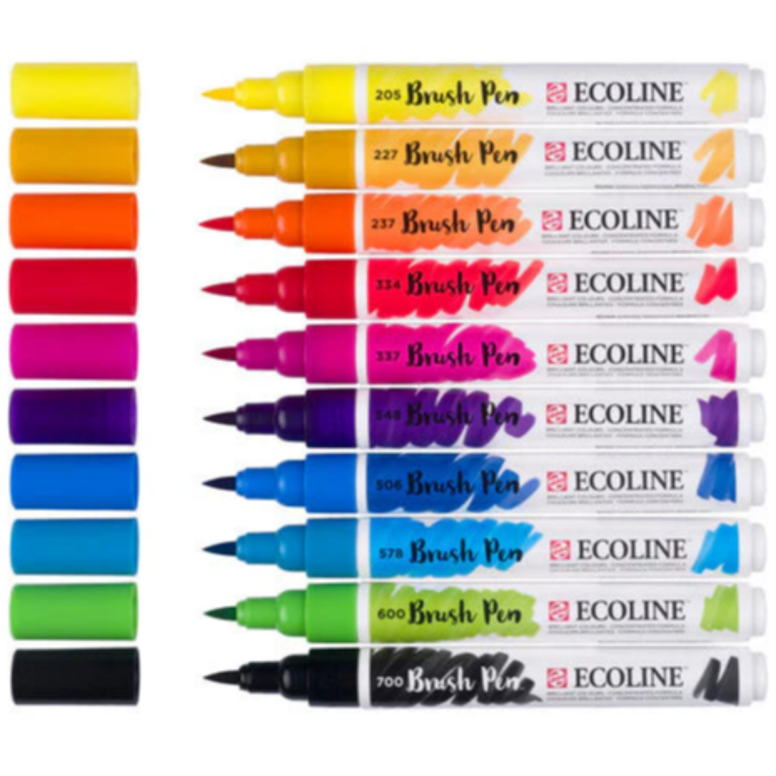 ECOLINE WATERCOLOR BRUSHPEN SET/10 PRIMARY