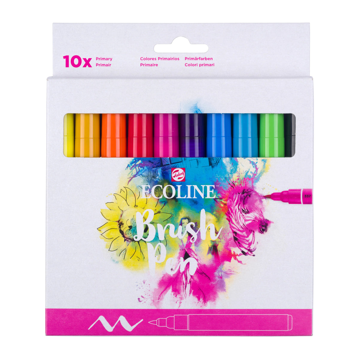ECOLINE WATERCOLOR BRUSHPEN SET/10 PRIMARY