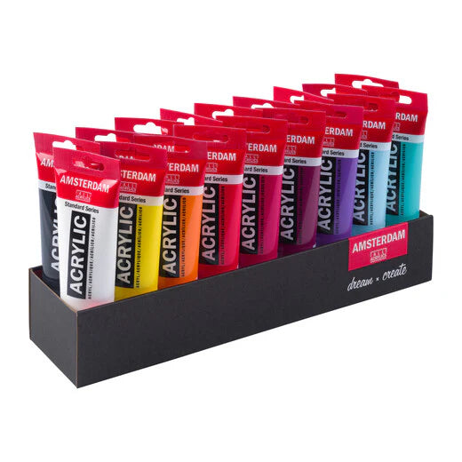 AMSTERDAM STANDARD SERIES ACRYLIC SET – 18 × 120ML (VALUE PACK)