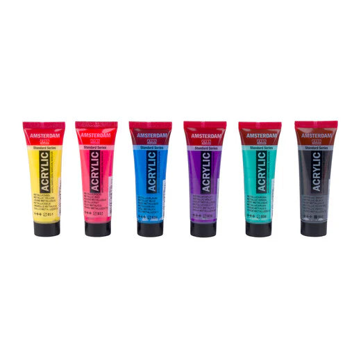 AMSTERDAM STANDARD ACRYLIC 6X20ML COLORFUL METALLICS SET