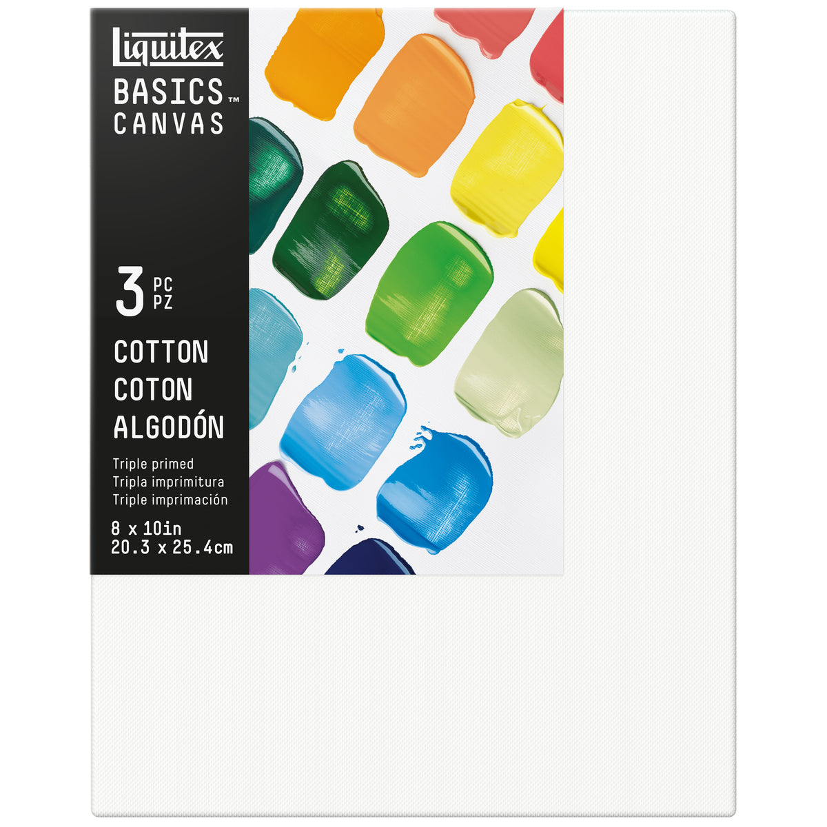 LIQUITEX BASICS CANVAS 3PACK - 8X10