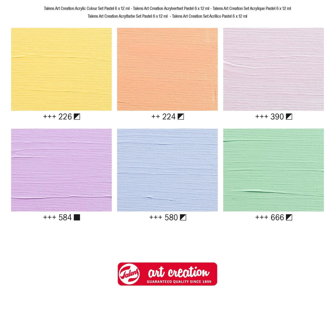 TAC ACRYL SET 6X12ML PASTEL