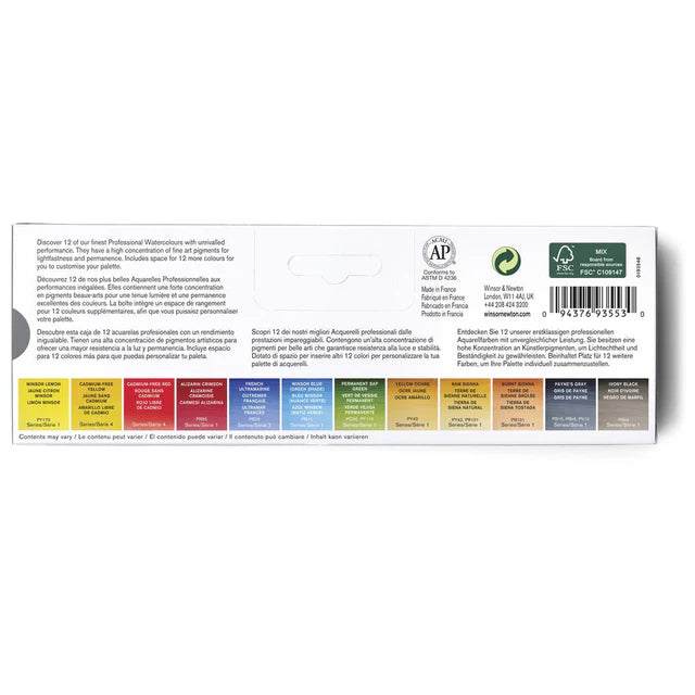 PROFFESIONAL WATERCOLORS CUSTOMIZABLE TRAVEL TIN