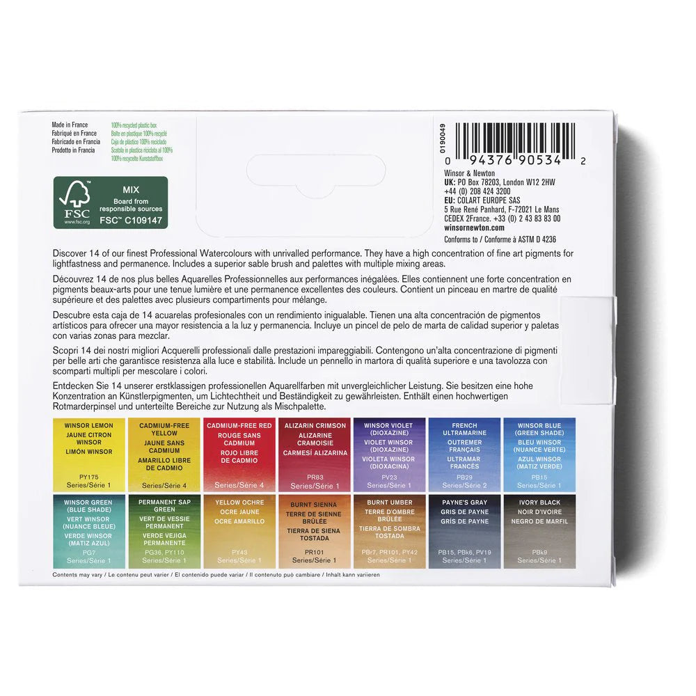 PROFFESIONAL WATERCOLORS FIELD SET