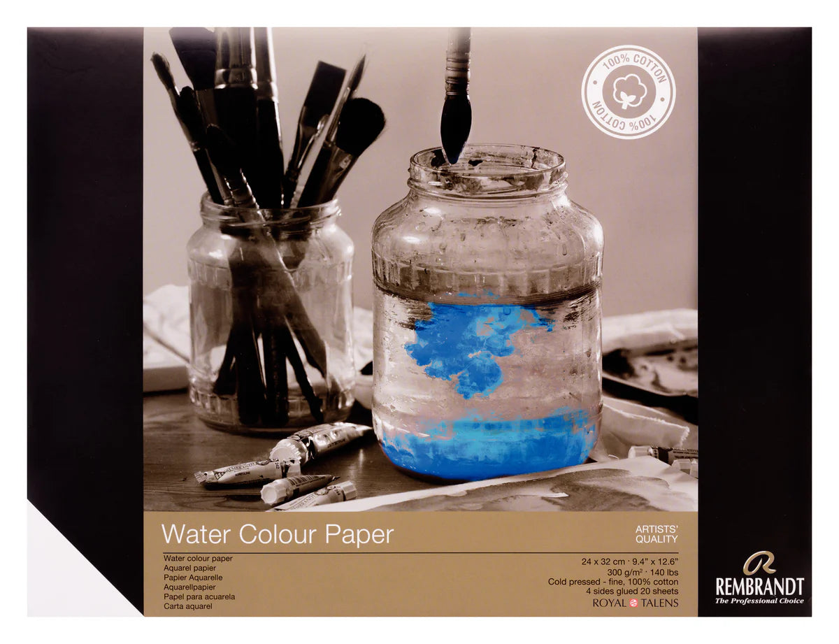 RWC PAPER BLOCK 300G 100% COTTON COLD PRESS FINE GRAIN 24CM x 32CM