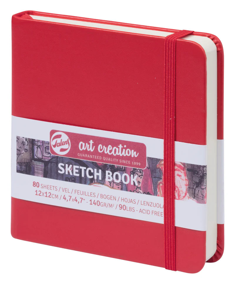 ART CREATION SKETCHBOOK RED 12CM x 12CM