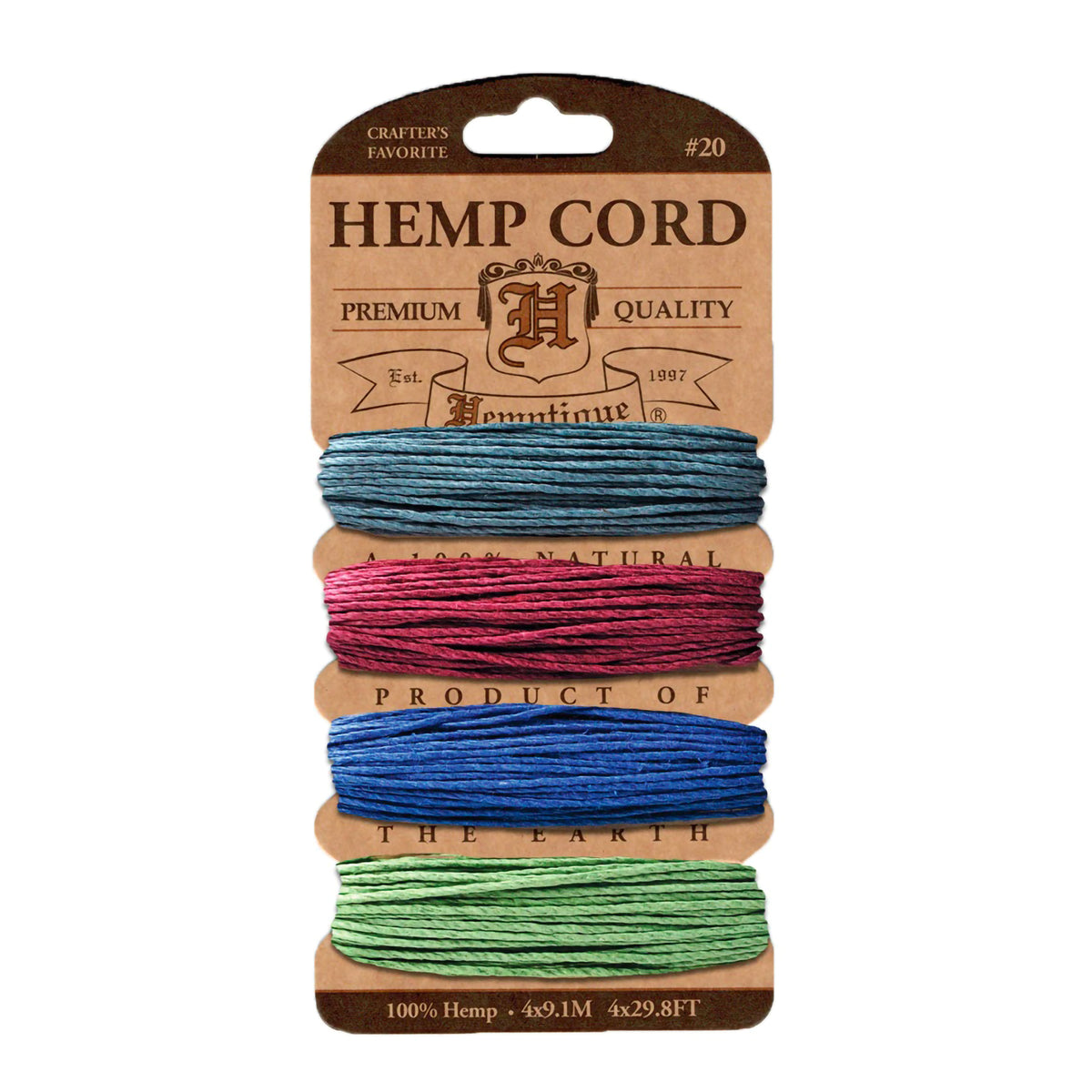 HEMP CORD 20lb SET EARTHY PASTEL