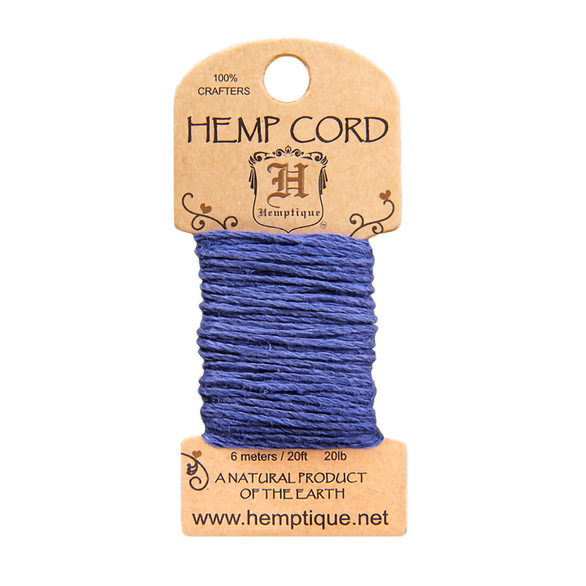 HEMP CORD 20FT BLUE