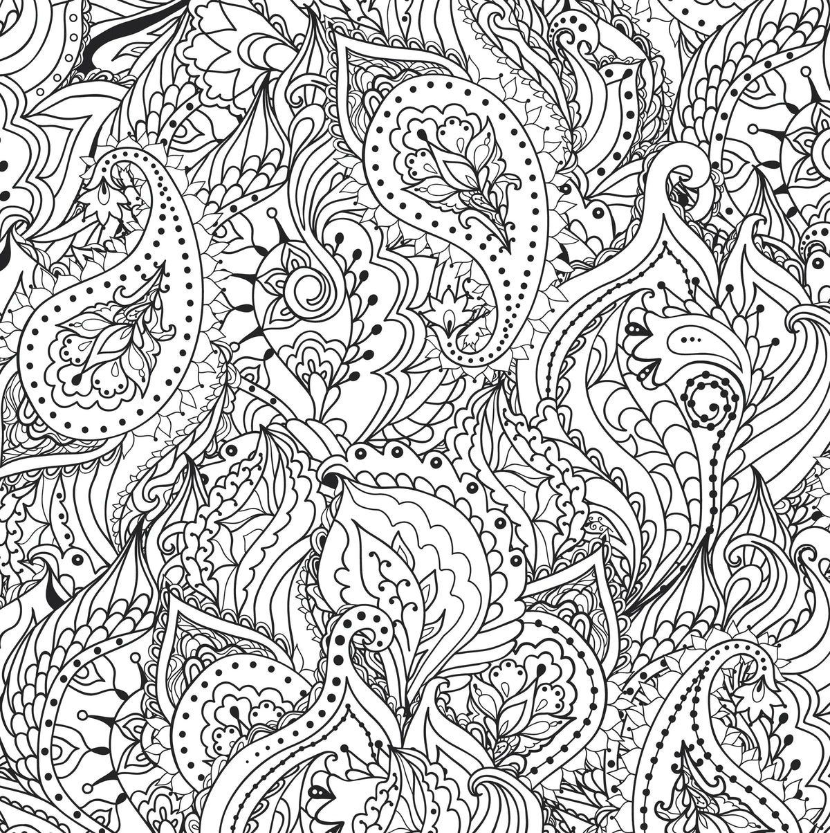 COLORING BOOK - PEACEFUL PAISLEY
