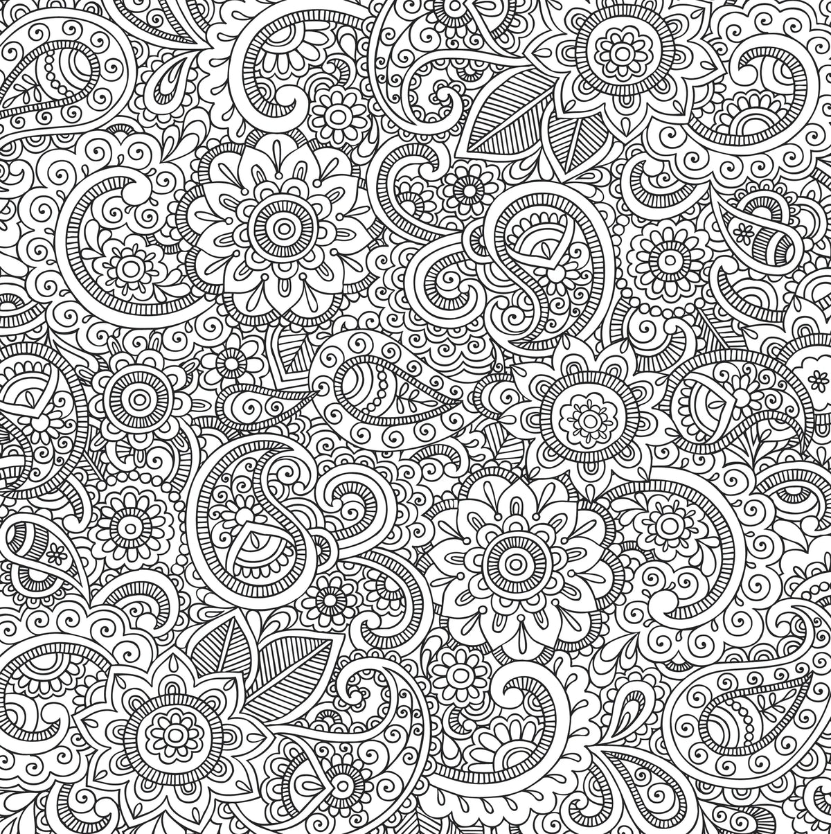 COLORING BOOK - PEACEFUL PAISLEY