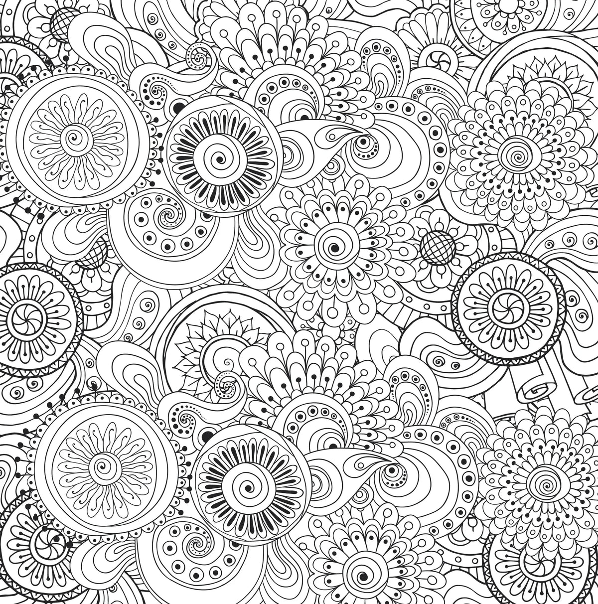 COLORING BOOK - PEACEFUL PAISLEY