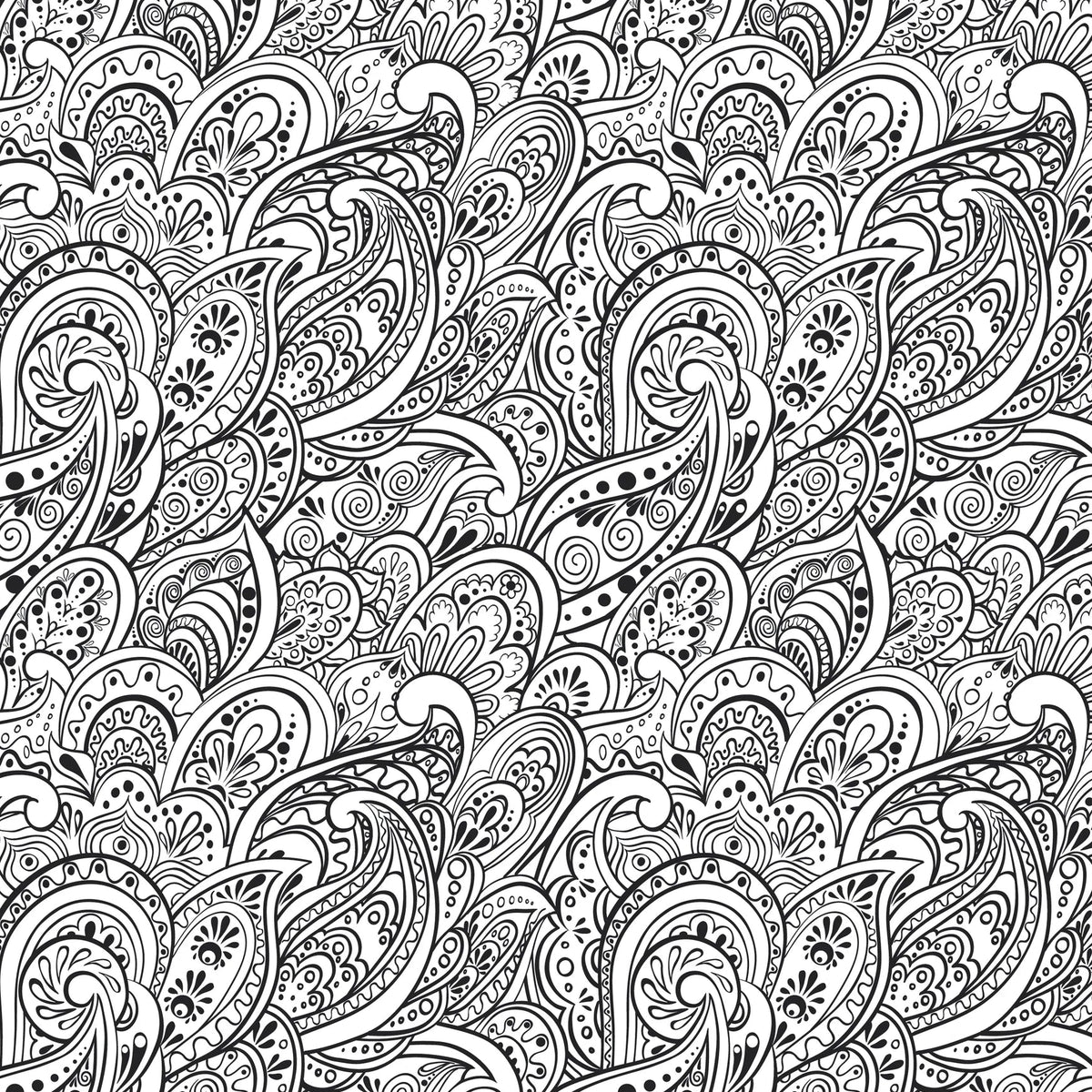 COLORING BOOK - PEACEFUL PAISLEY