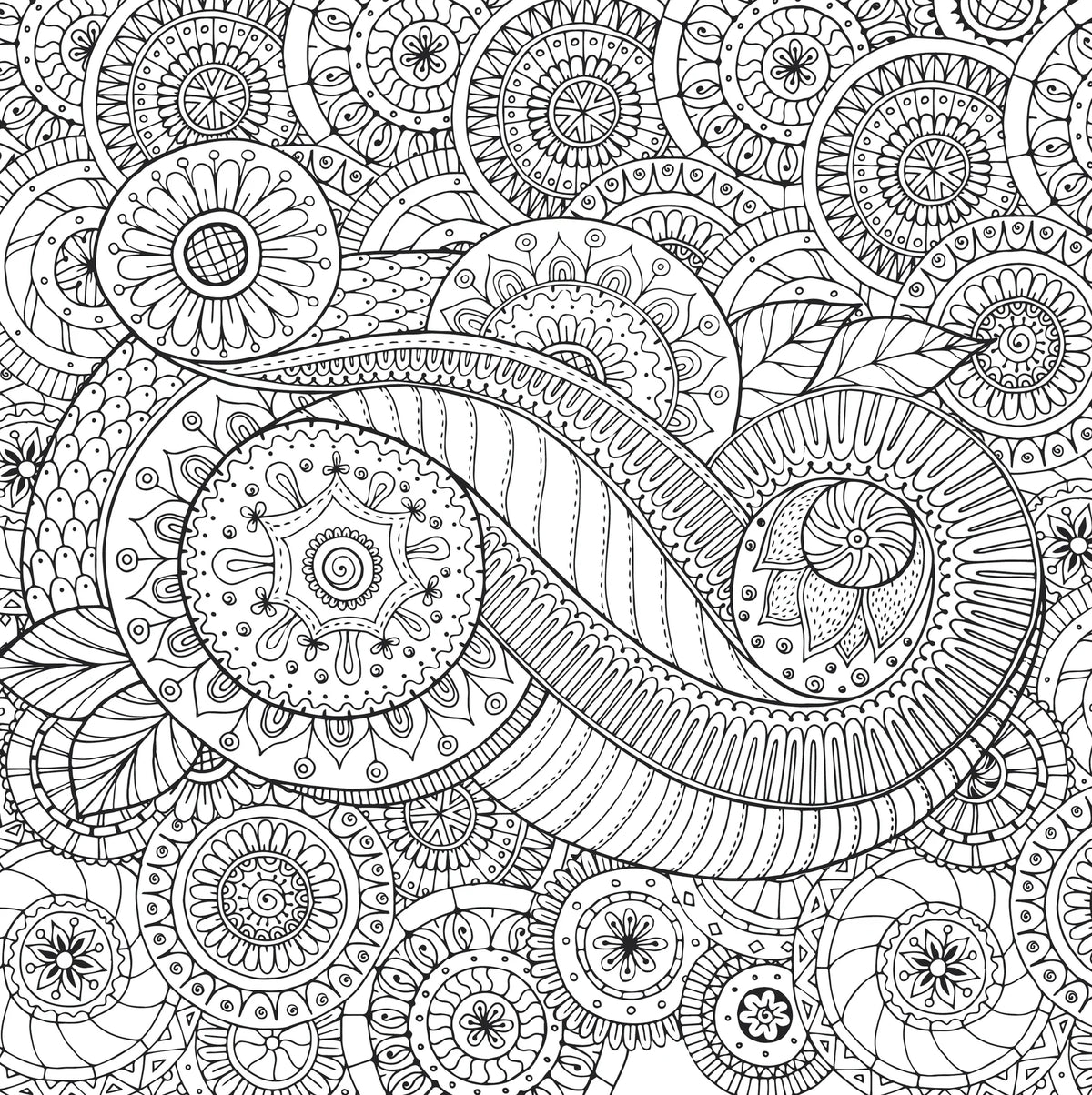 COLORING BOOK - PEACEFUL PAISLEY