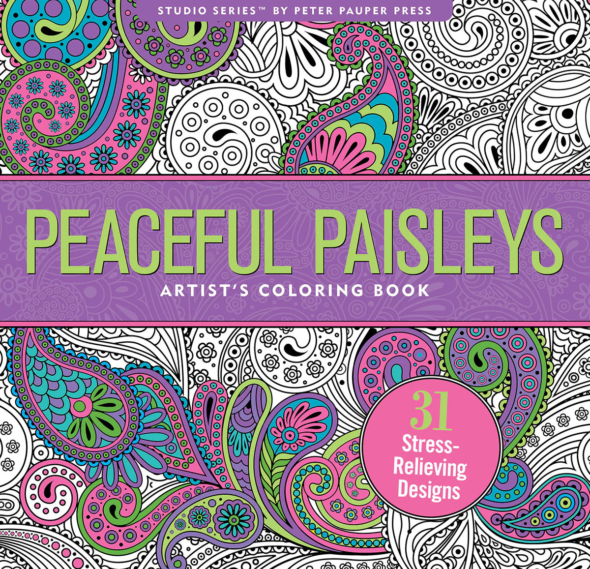 COLORING BOOK - PEACEFUL PAISLEY