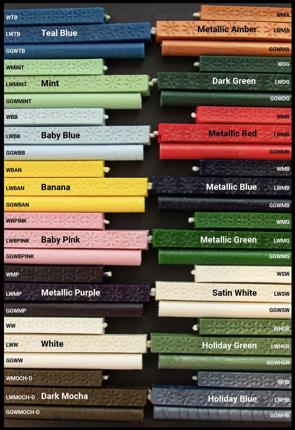 LONG WAX STICK HOLIDAY BLUE