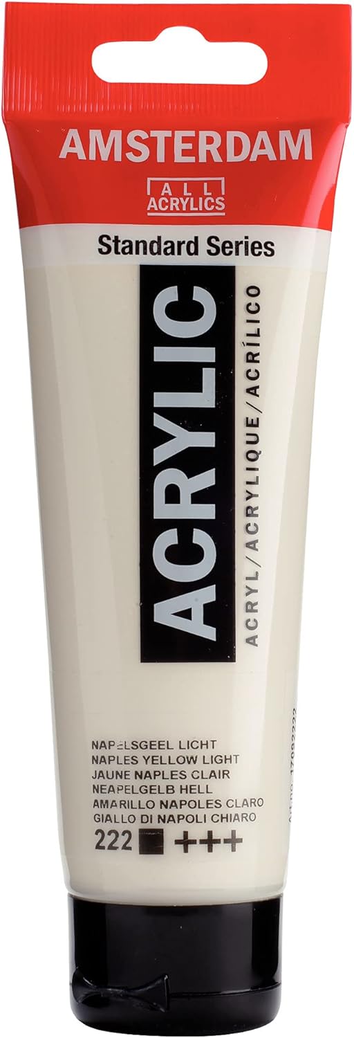 AMSTERDAM STANDARD ACRYLIC 120ML NAPLES YELLOW LIGHT 222