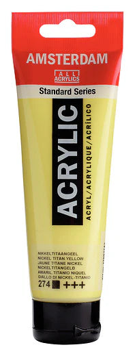 AMSTERDAM STANDARD ACRYLIC 120ML NICKEL TITANATE YELLOW 274