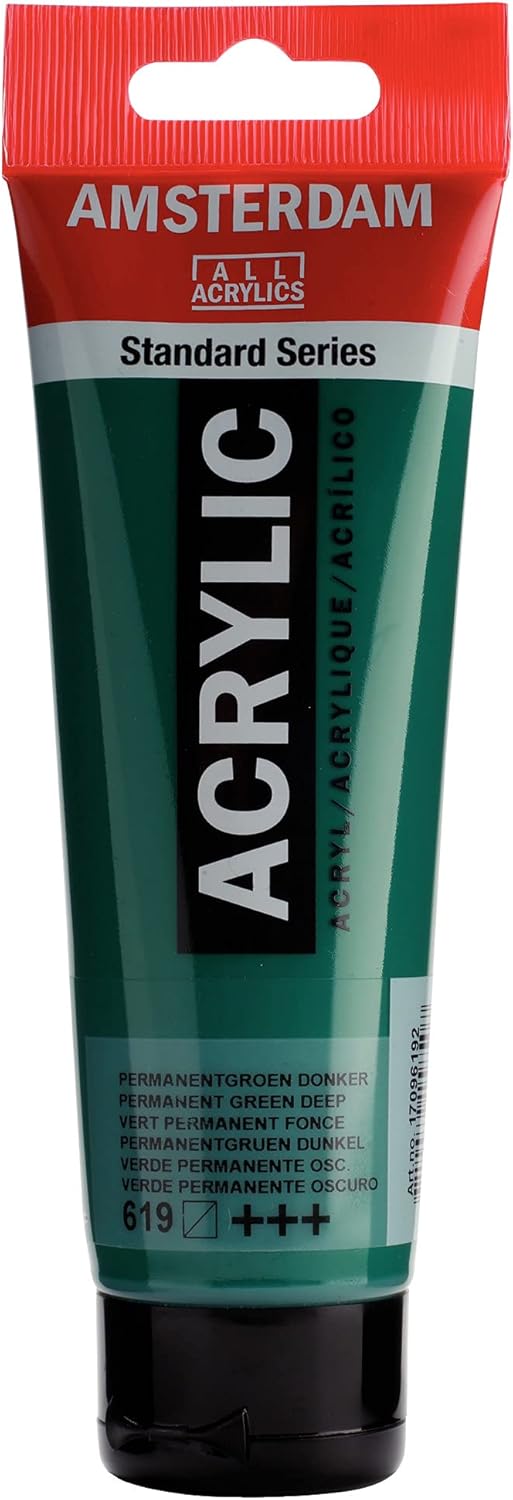 AMSTERDAM STANDARD ACRYLIC 120ML PERMANENT GREEN DEEP 619