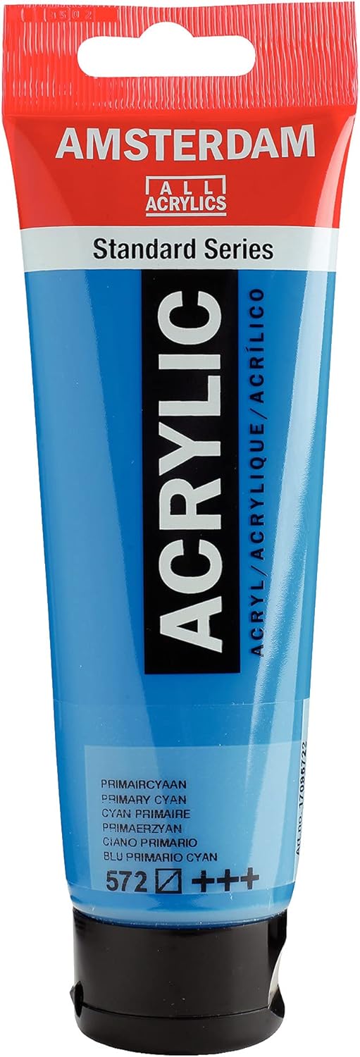 AMSTERDAM STANDARD ACRYLIC 120ML PRIMARY CYAN 572