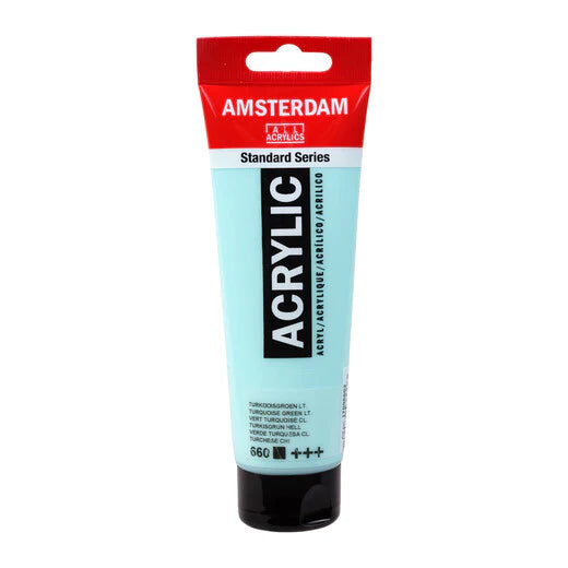AMSTERDAM STANDARD ACRYLIC 120ML TURQUOISE GREEN LIGHT 660