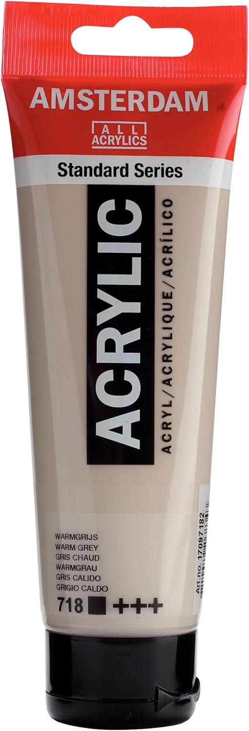 AMSTERDAM STANDARD ACRYLIC 120ML WARM GREY 718