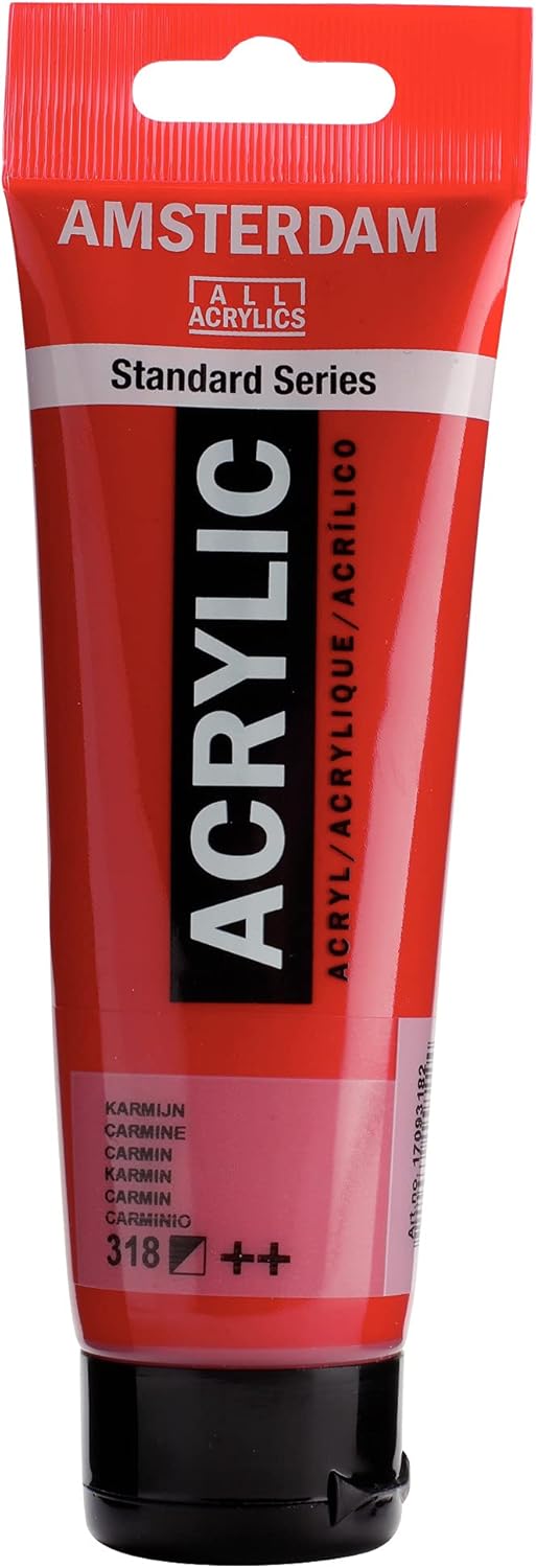 AMSTERDAM STANDARD ACRYLIC 120ML CARMINE 318